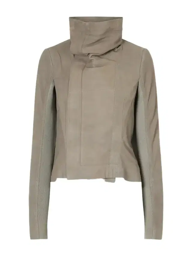 Rick Owens Virgin Wool-trimmed Suede Biker Jacket