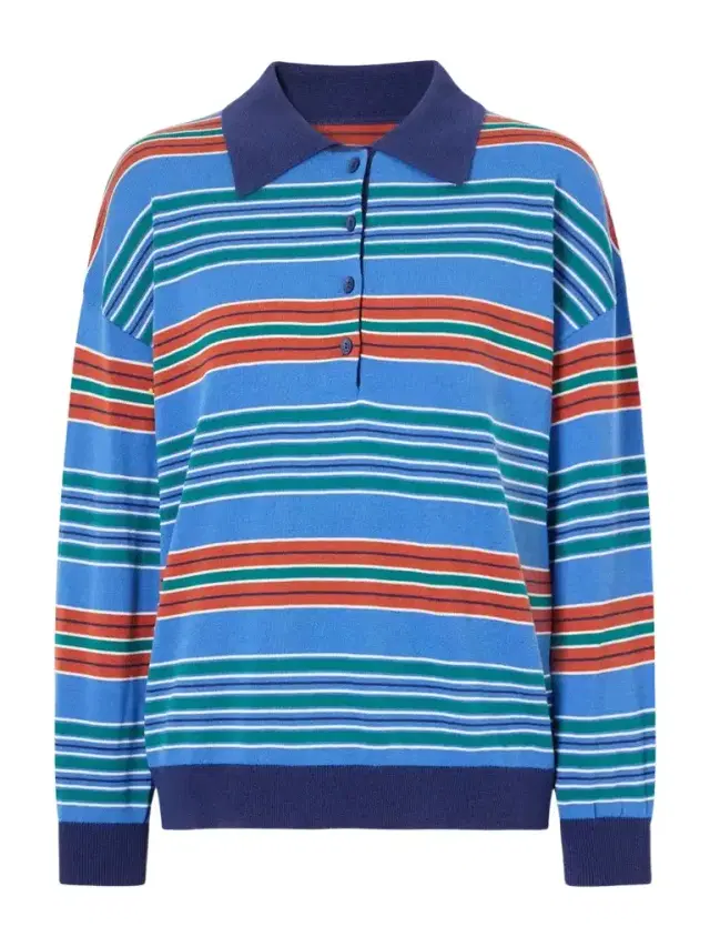 Faithfull Striped Jersey Polo Shirt