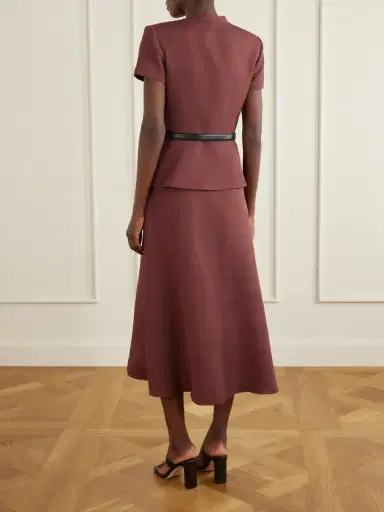 Self-Portrait Belted Peplum Midi Dress | Thumbnail 3 Self-Portrait Belted Peplum Midi Dress | Thumbnail 3