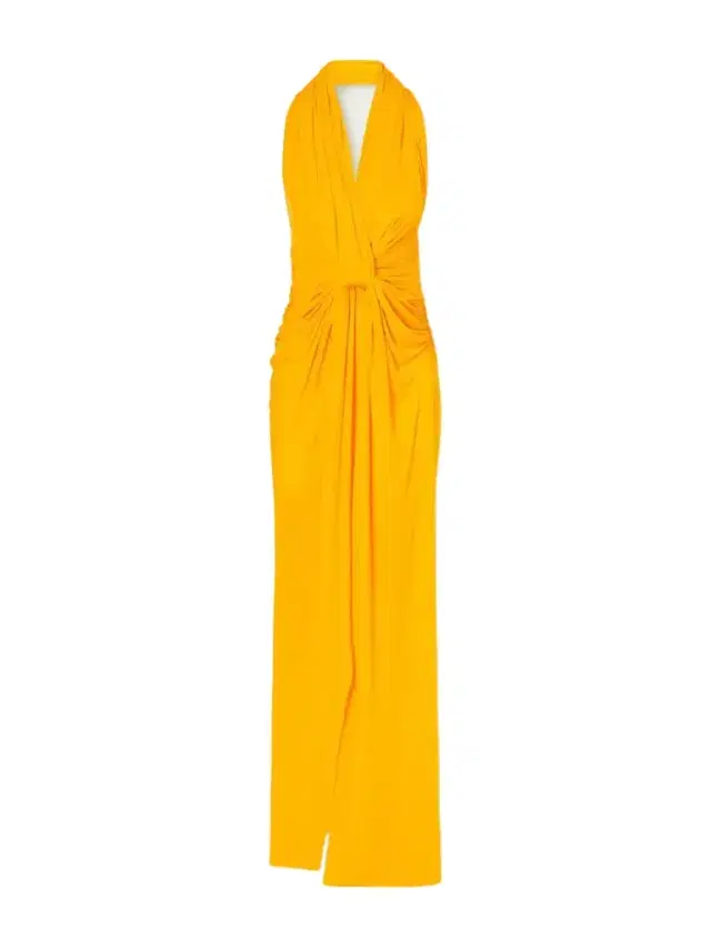 Alex Perry Halterneck Ruched Jersey Gown