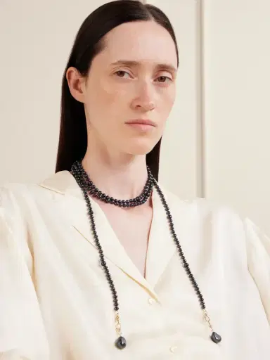 Lucy Delius 14-karat Gold, Pearl And Diamond Beaded Necklace | Thumbnail 2 Lucy Delius 14-karat Gold, Pearl And Diamond Beaded Necklace | Thumbnail 2
