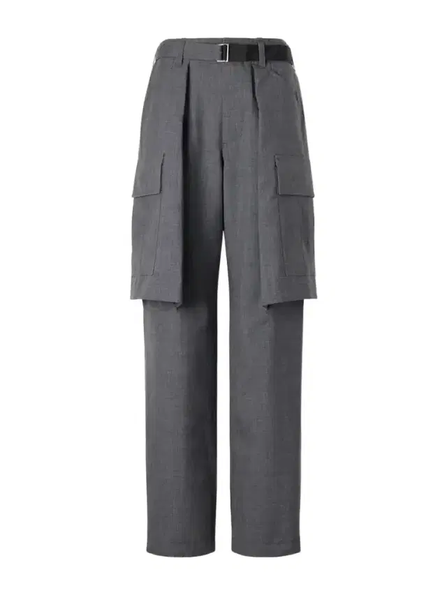 Sacai Pleated Belted Twill Wide-leg Pants
