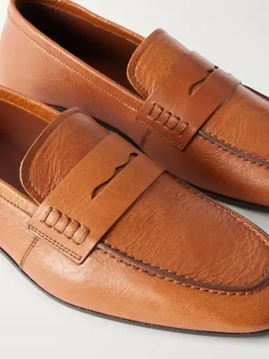 Dries Van Noten Glossed Textured-leather Penny Loafers | Thumbnail 5 Dries Van Noten Glossed Textured-leather Penny Loafers | Thumbnail 5
