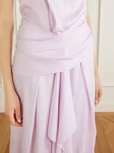 Brandon Maxwell The Marin Satin Halterneck Midi Dress | Thumbnail 5