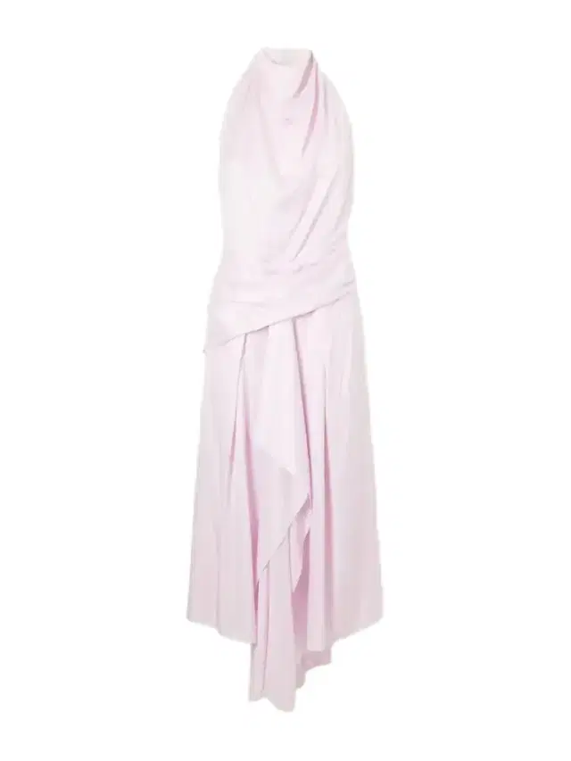 Brandon Maxwell The Marin Satin Halterneck Midi Dress