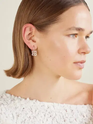 De Beers London Lotus By De Beers 18-karat White Gold Diamond Earrings | Thumbnail 2 De Beers London Lotus By De Beers 18-karat White Gold Diamond Earrings | Thumbnail 2