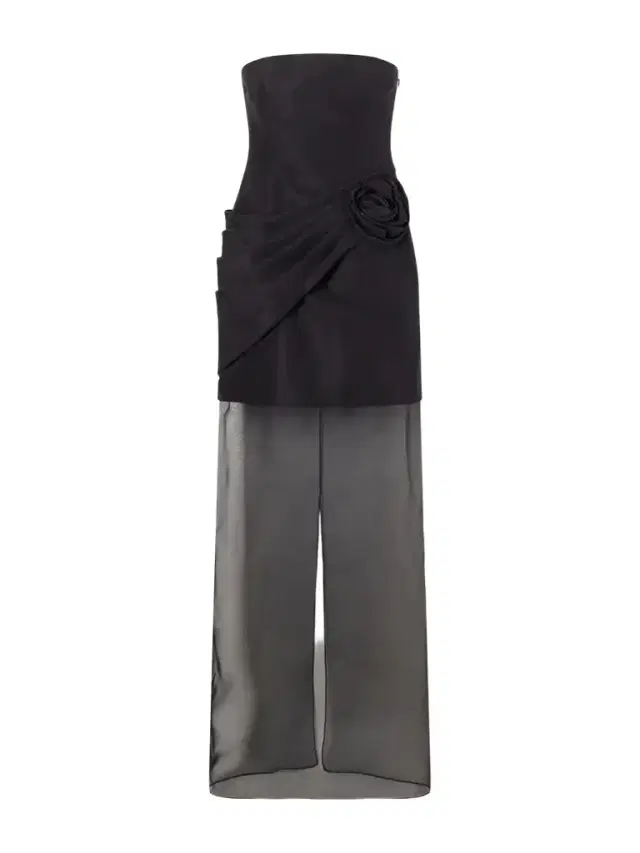 Carolina Herrera Strapless Pleated Appliquéd Organza-trimmed Silk-faille Gown