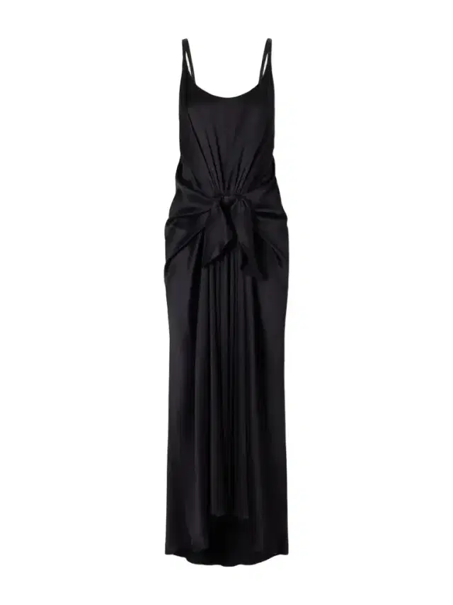 JW Anderson Tie-detailed Crinkled-silk Maxi Dress