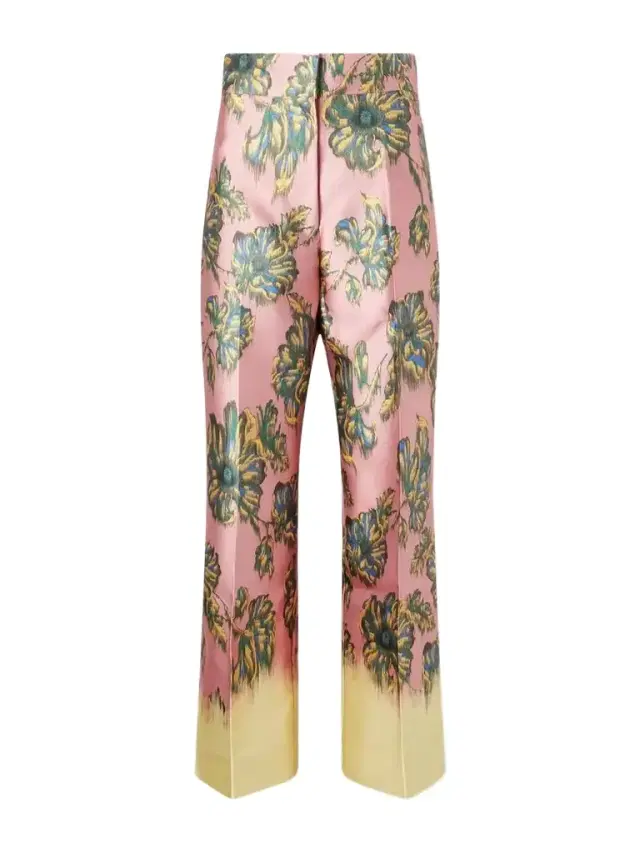 ALÉMAIS Faye Floral-print Twill Wide-leg Pants