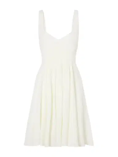 JW Anderson Pleated Gathered Crepon Mini Dress | Thumbnail 1 JW Anderson Pleated Gathered Crepon Mini Dress | Thumbnail 1