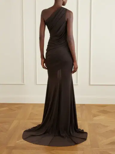 Alex Perry One-shoulder Gathered Jersey Gown | Thumbnail 3 Alex Perry One-shoulder Gathered Jersey Gown | Thumbnail 3
