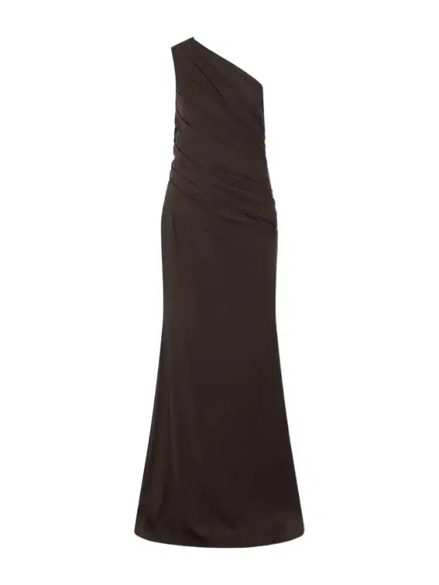 Alex Perry One-shoulder Gathered Jersey Gown