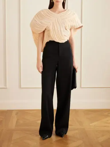 Maticevski Draped Chiffon Blouse | Thumbnail 2