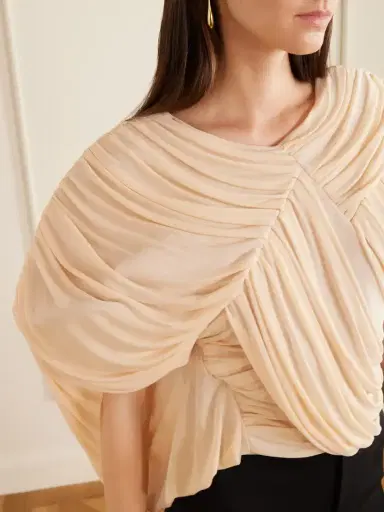 Maticevski Draped Chiffon Blouse | Thumbnail 4