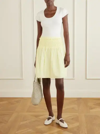 SIR. Rochelle Pintuck Cotton Midi Skirt | Thumbnail 2