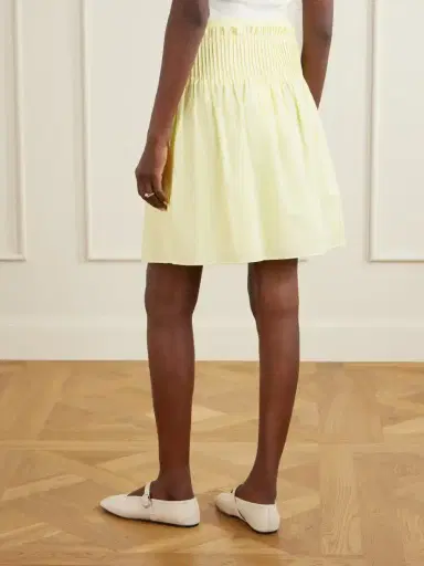SIR. Rochelle Pintuck Cotton Midi Skirt | Thumbnail 3