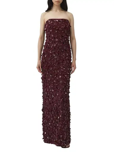 Simkhai Women's Serafina Embellished Strapless Column Gown - Fig - Size 14 | Thumbnail 1