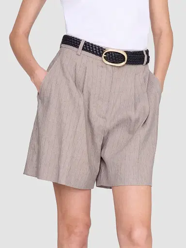 Anine Bing Women's Brice Tailored Pinstripe Shorts - Size 12 | Thumbnail 3 Anine Bing Women's Brice Tailored Pinstripe Shorts - Size 12 | Thumbnail 3