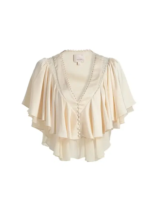 Cinq à Sept Women's Mary Flounce Top - Gardenia