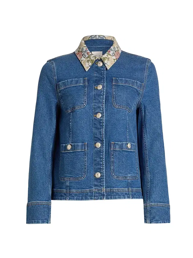 Cinq à Sept Women's Dalton Denim Jacket - Sapphire Multi