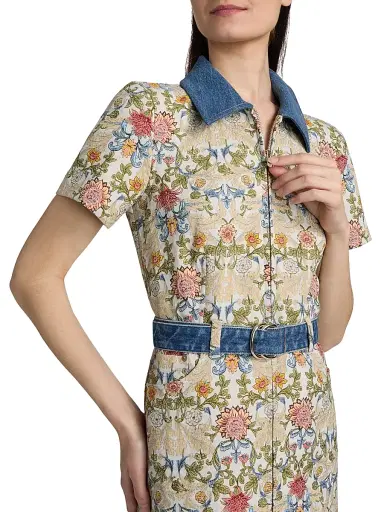 Cinq à Sept Women's Bea Floral Jacquard Minidress | Thumbnail 6 Cinq à Sept Women's Bea Floral Jacquard Minidress | Thumbnail 6