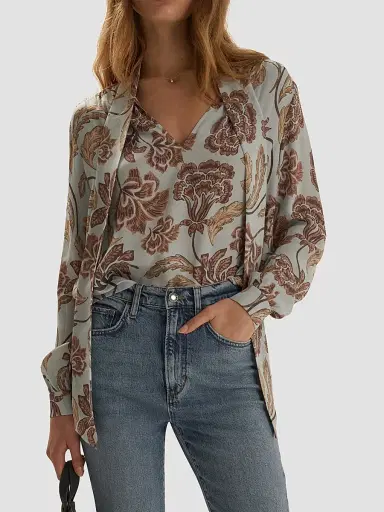 Favorite Daughter Women's The Simone Printed Blouse | Thumbnail 4