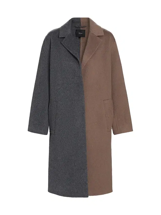 Rails Women's Lore Colorblocked Wool-Blend Coat - Charcoal Mink Mix