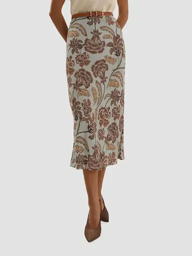 Favorite Daughter Women's The Jojo Floral Tapestry Midi Skirt - Sky Paisley Floral - Size XS | Thumbnail 4 Favorite Daughter Women's The Jojo Floral Tapestry Midi Skirt - Sky Paisley Floral - Size XS | Thumbnail 4