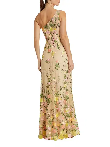 Mac Duggal Women's One-Shoulder Floral Embroidered Gown | Thumbnail 2