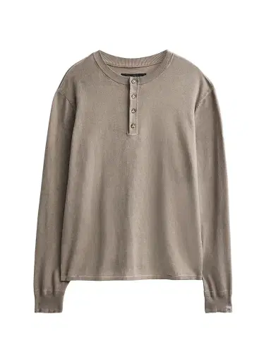 rag & bone Men's Cotton Henley - Granite | Thumbnail 1