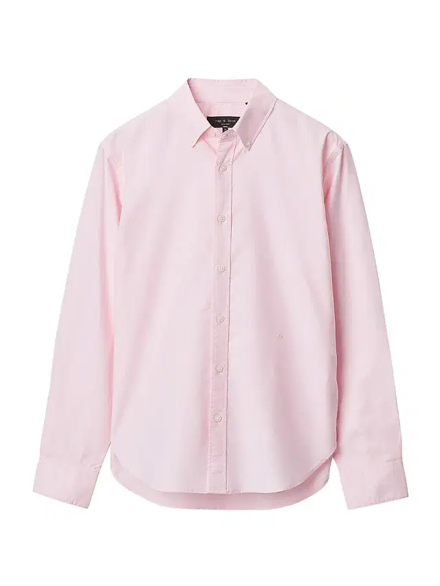 rag & bone Men's Oxford Cotton Button-Down Shirt - Light Pink