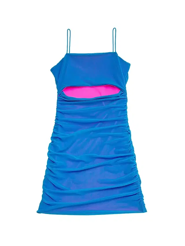 Theme Girl's The Liv Dress - Neon Pink Blue