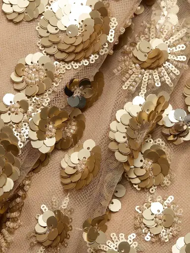 Reem Acra Women's Strapless Embellished Flower Column Gown - Gold | Thumbnail 7 Reem Acra Women's Strapless Embellished Flower Column Gown - Gold | Thumbnail 7