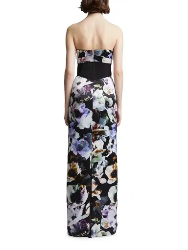 BCBGMAXAZRIA Women's Roslyn Floral Strapless Column Gown - Secret Garden Print | Thumbnail 5 BCBGMAXAZRIA Women's Roslyn Floral Strapless Column Gown - Secret Garden Print | Thumbnail 5
