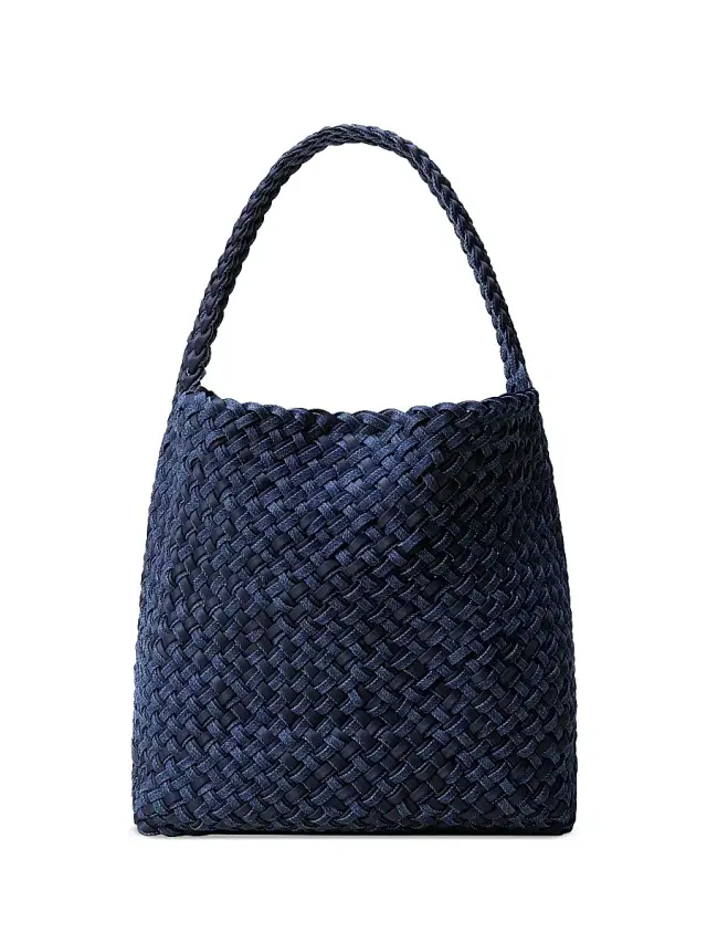 Women's Nomad Medium Double Weave Denim Hobo Shoulder Bag - Indigo