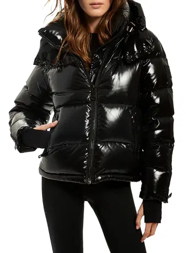 Sam. Women's Remy Hooded Shell Down Puffer Jacket - Jet - Size XS | Thumbnail 1