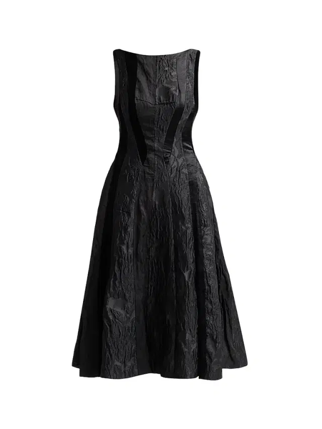 Jason Wu Collection Women's Textured Mixed-Media Scoopback Midi Dress - Black Multi