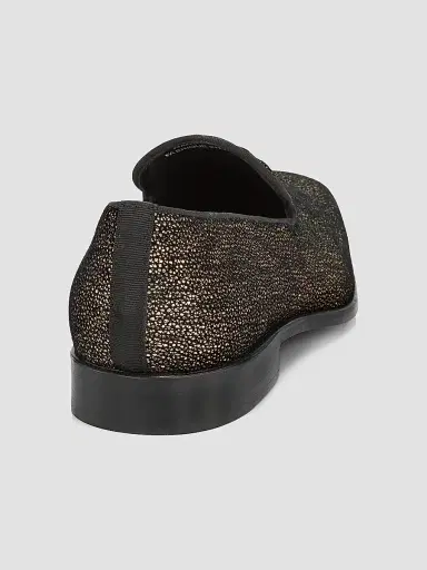 Saks Fifth Avenue Men's COLLECTION Glitter Canvas Loafers - Moonless Night - Size 8 | Thumbnail 3