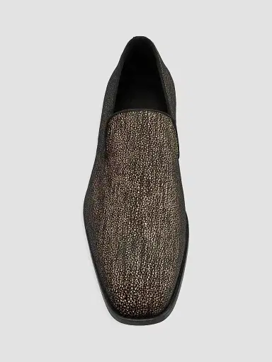 Saks Fifth Avenue Men's COLLECTION Glitter Canvas Loafers - Moonless Night - Size 8 | Thumbnail 5