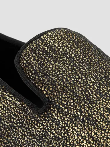 Saks Fifth Avenue Men's COLLECTION Glitter Canvas Loafers - Moonless Night - Size 8 | Thumbnail 6