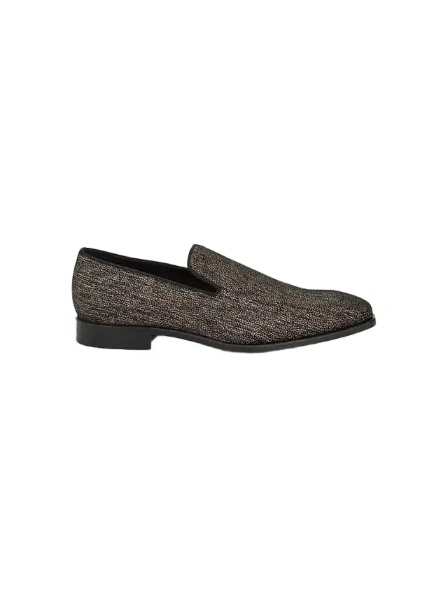 Saks Fifth Avenue Men's COLLECTION Glitter Canvas Loafers - Moonless Night - Size 8