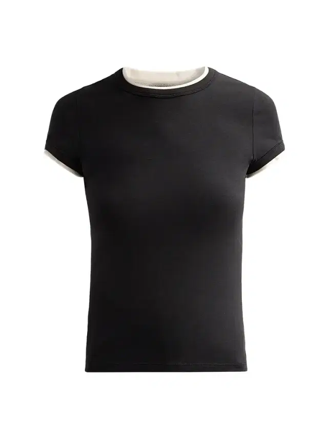 Veronica Beard Women's Devin Stretch-Cotton T-Shirt - Black Ecru