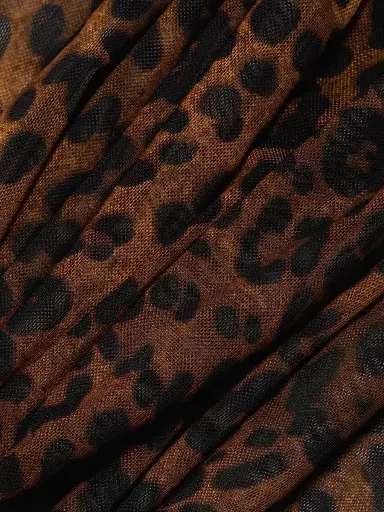 LAPOINTE Women's Leopard-Print Mesh Bodysuit - Leopard | Thumbnail 8