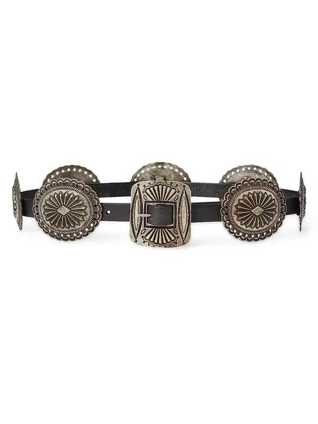 Polo Ralph Lauren Women's Leather Buckle Belt - Black