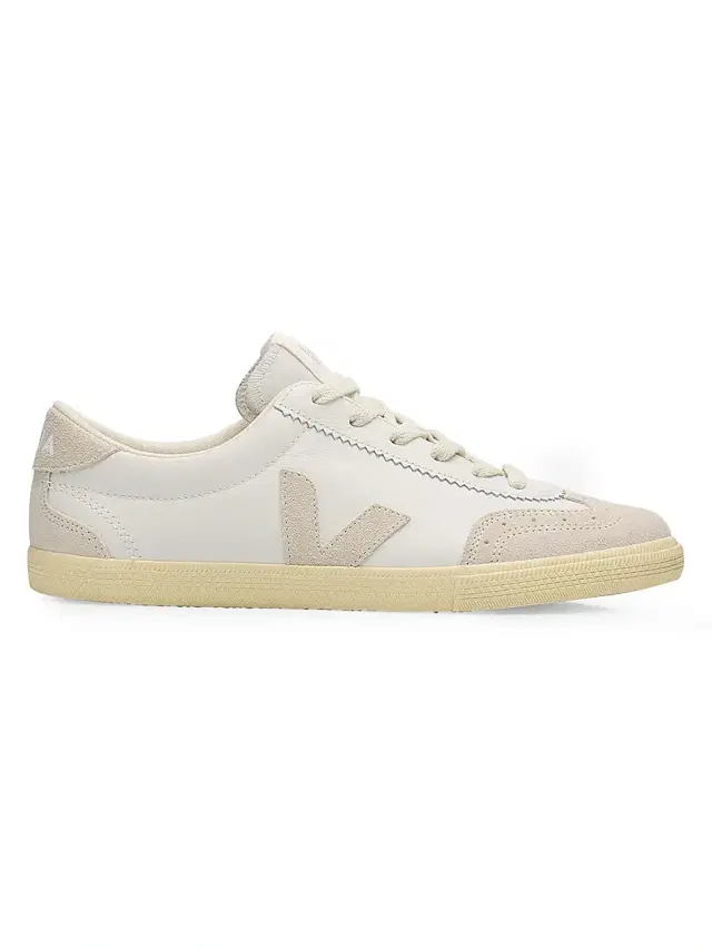 Veja Women's Volley Two-Tone Leather Low-Top Court Sneakers