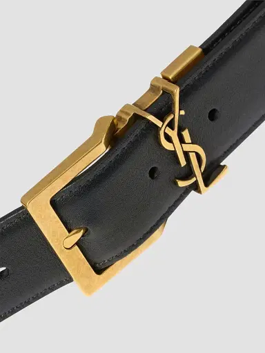 Saint Laurent Men's Cassandre Vadim Reversible Belt in Smooth Leather | Thumbnail 5 Saint Laurent Men's Cassandre Vadim Reversible Belt in Smooth Leather | Thumbnail 5