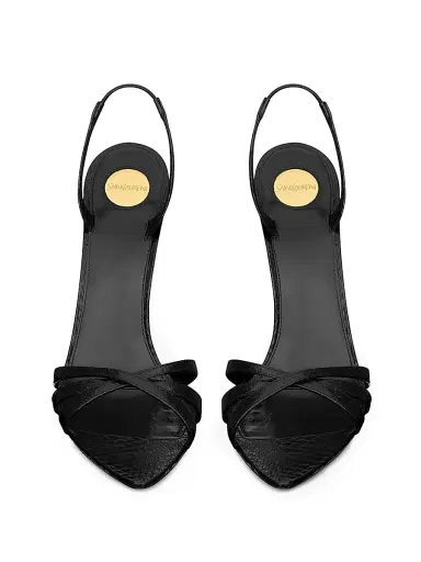 Saint Laurent Women's Kate Sandals in Python-Embossed Leather | Thumbnail 3 Saint Laurent Women's Kate Sandals in Python-Embossed Leather | Thumbnail 3