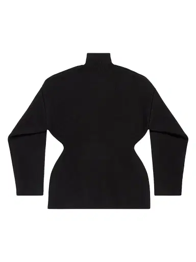 Balenciaga Women's Hourglass Turtleneck Sweater - Black - Size XS | Thumbnail 2