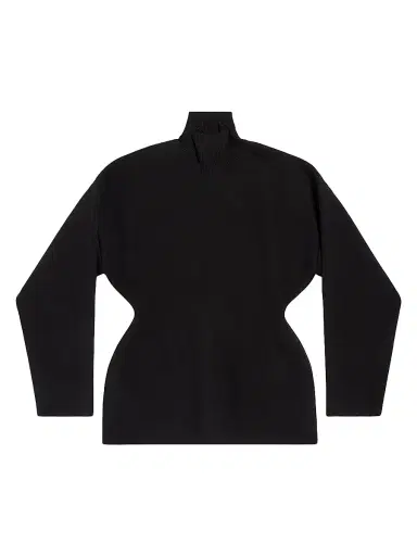 Balenciaga Women's Hourglass Turtleneck Sweater - Black - Size XS | Thumbnail 1