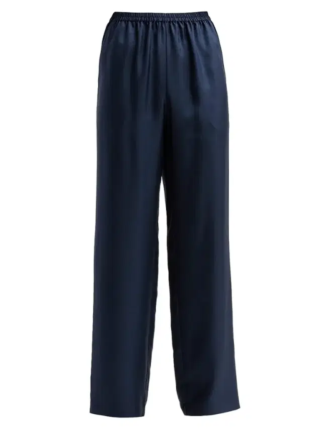 Loulou de Saison Women's Alera Satin Wide-Leg Pants - Navy